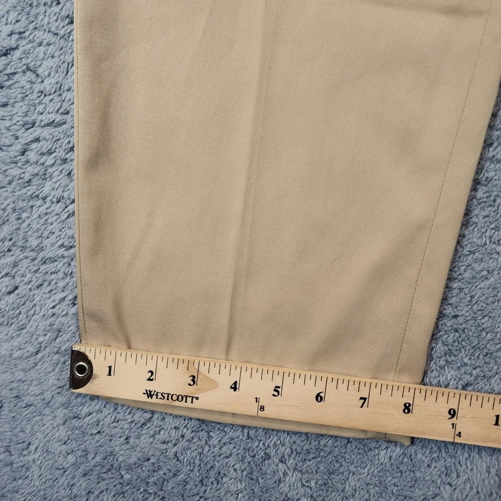 Brooks Brothers Performance Pants Men 38x30 Khaki Polyester Straight Fit Stretch